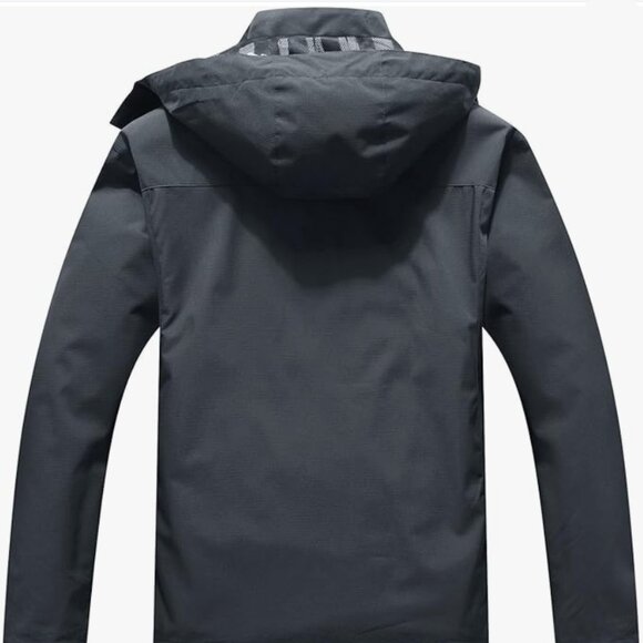 Lightweight Waterproof Removeable Hooded Rain Jacket - Picture 5 of 5